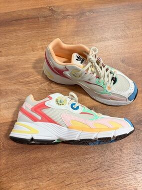 Adidas Women’s Pastel Multicolor Lace-Up Sneakers